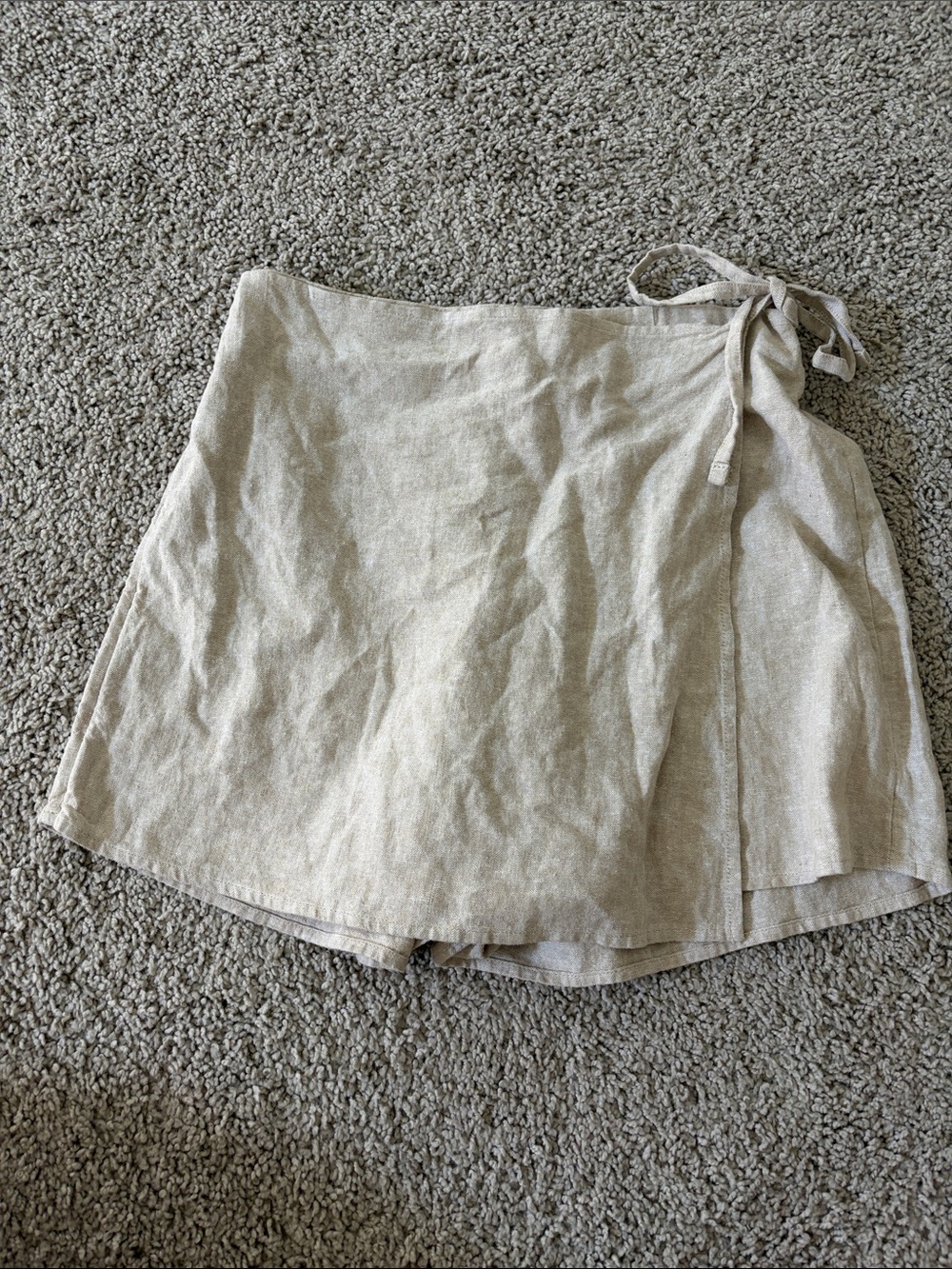 Old Navy Linen Blend Wrap Shorts - Natural Beige